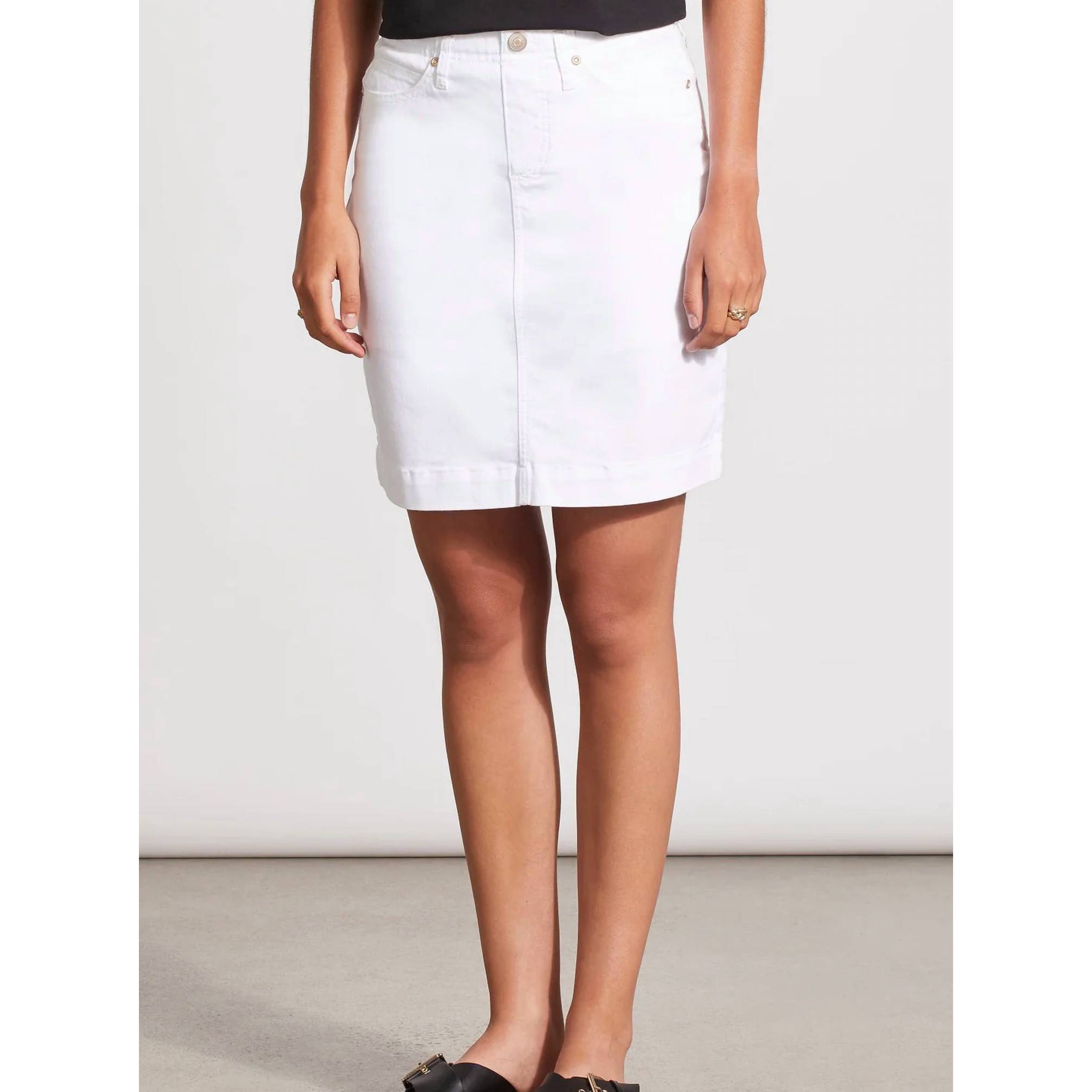 New Tribal Walela Pull-On Denim Skorts In White